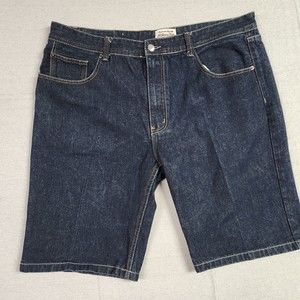 ABLANCHE New York Jean Shorts Mens 42 Blue Denim 5-Pocket Bermuda Street Wear